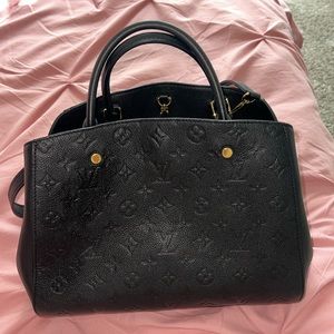 Louis Vuitton Empreinte Montaigne MM black Leather handbag